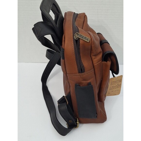Vintage Hara Two Tone Mini Soft Leather Backpack Travel Western Bohemian NWT main image 15